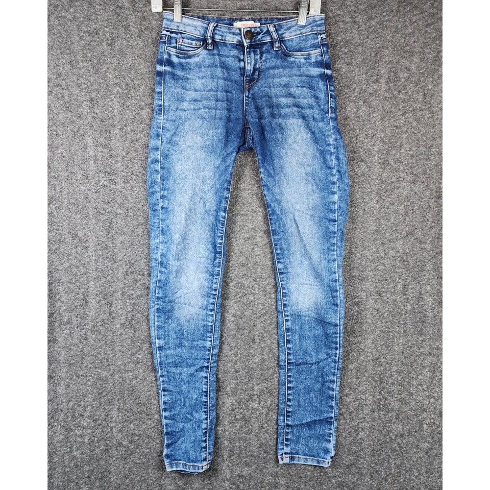 Refuge Skinny Jeans Womens Size 0 Blue Acid Wash Stretch Denim Mid Rise